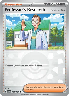 Professor's Research Elm Poke ball Holo 123
